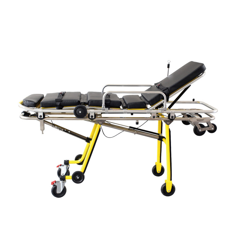 First Aid automatic loading Aluminum Alloy Stretcher For Ambulance Patient Transfer Bed Medical