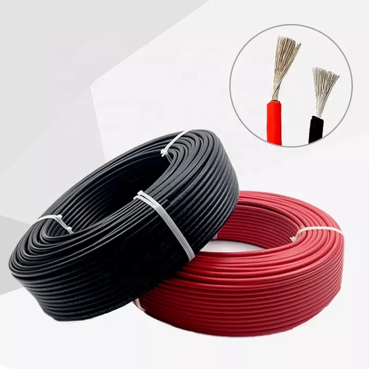 Сертификат CE TUV Солнечный PV кабель черного цвета, цвета красного 4mm2 6mm2 10mm2 DC PV1-F энергетическая система провода Панель солнечных батарей кабель для продажи