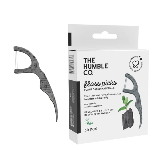 Biodegradable dental floss pick with OEM l0go packaging