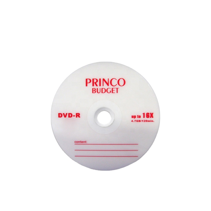 Wholesale price oem logo 16x 4.7gb blank princo budget dvd