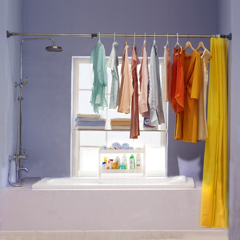 Hot BaoYouNi Manufacture Wholesale Bathroom Accessories Curtain Rods And Rails For Sale