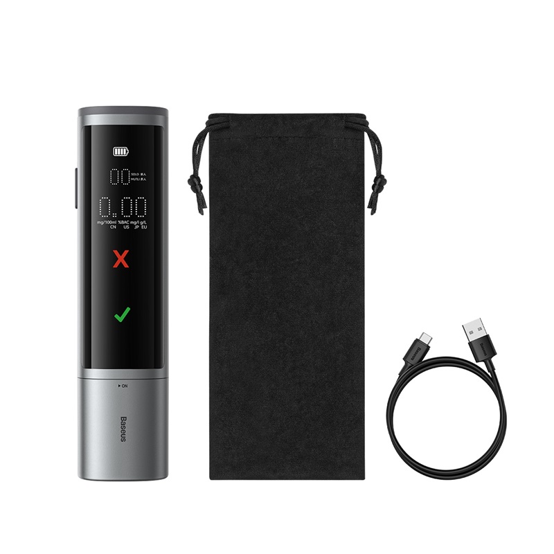 Baseus High Accuracy Alcohol Tester Breathalyzer Remind Driver Safety Portable Rechargeable Diagnostic Tools