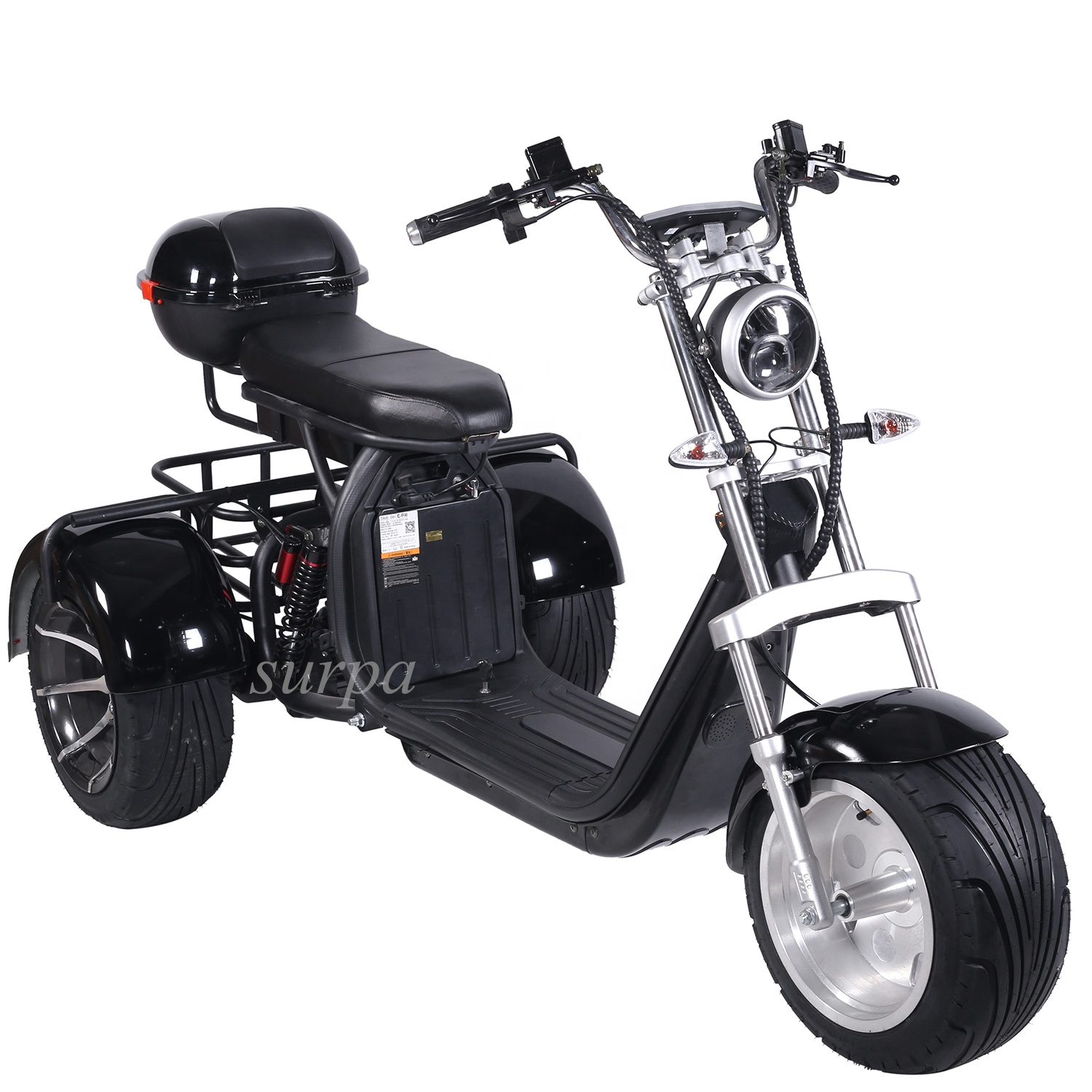 1000w 2000w 60v12ah /20ah Два съемный аккумулятор citycoco с толстыми покрышками 3-х колесный электрический скутер цена