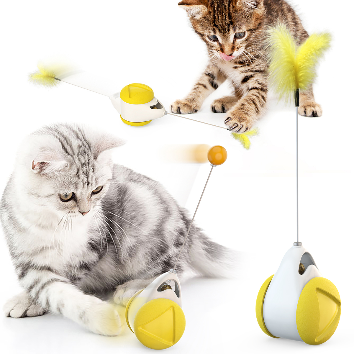 2021 Hot Sale Balance Tumbler Intelligent Econfriendly Funny Interactive Feather Cat Toy
