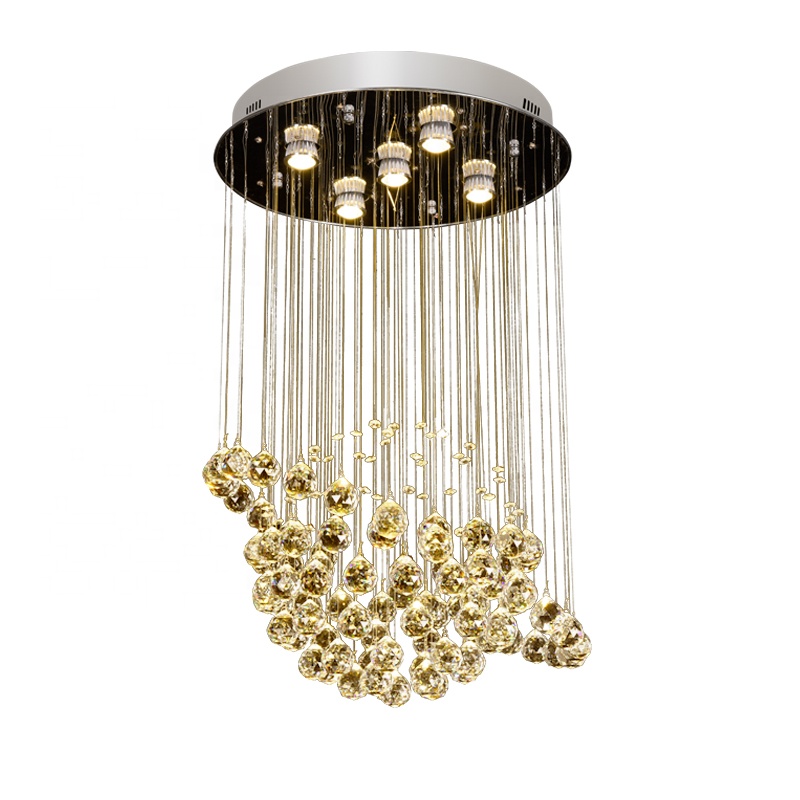 Chandeliers Ceiling Lighting Fixture Hotel Lobby Staircase Led Luxury Living Room K9 Crystal Chandelier Lighting