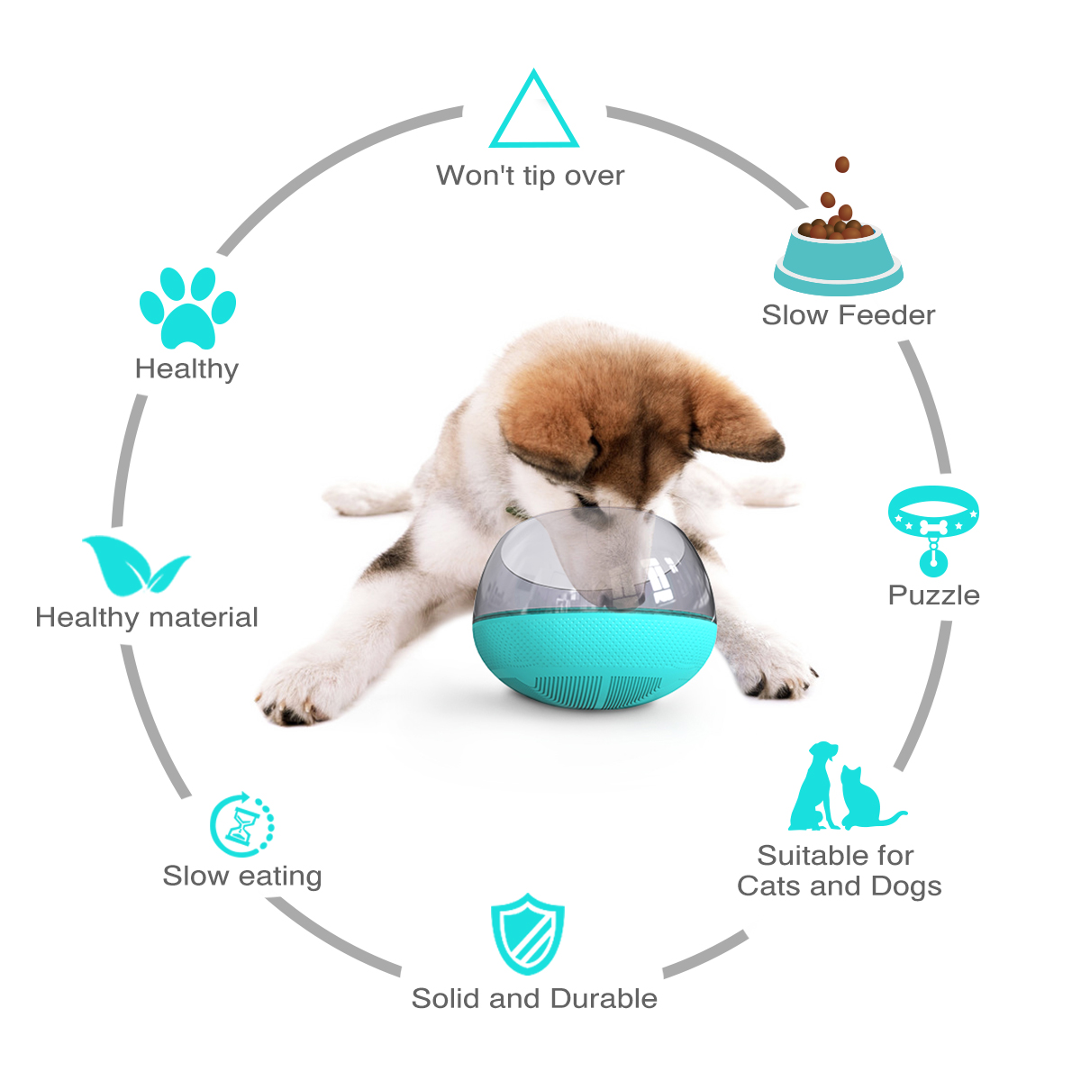 2021 Free Shipping Slow Feeder Dog Bowl Dog Slow Feeder Smart Pet Feeder