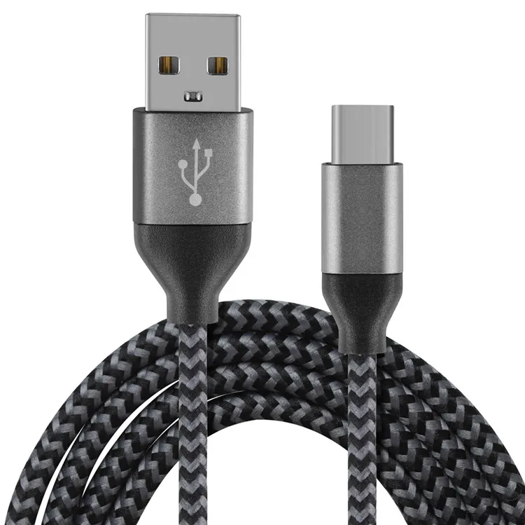 Высокое качество оптовая продажа пользовательские дешевые usb c к usb зарядный кабель плетеный
