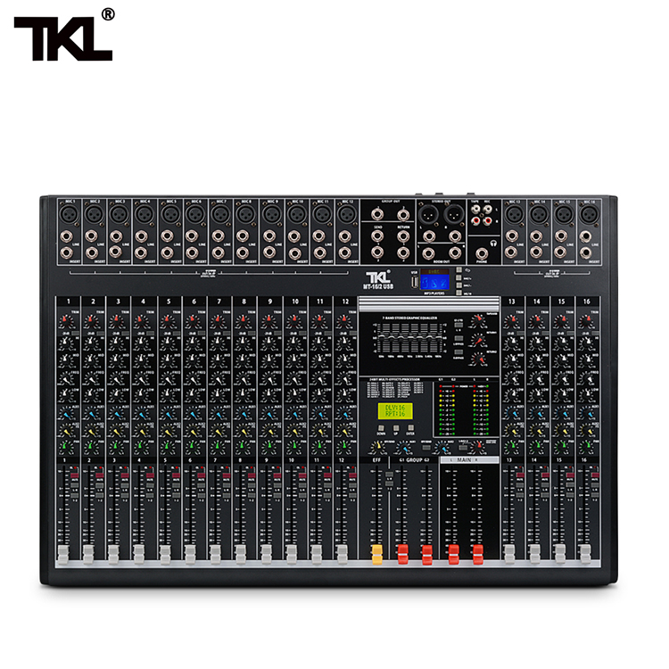 TKL контрольно-16-канальный профессиональный аудио микшерный пульт с USB DJ микшерная консоль Bluetooth AUX запись сценическое оборудование