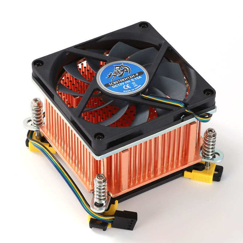 По индивидуальному заказу, маленькие ПК радиатор процессора вентилятор cooler 80*80*30 мм специальные внутренние подкладки для VGA CPU кулер вентилятор Чистый медный радиатор для компьютера