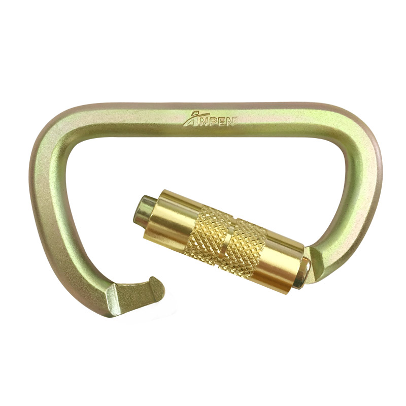 D shape Steel Carabiner,Safety climbing hook