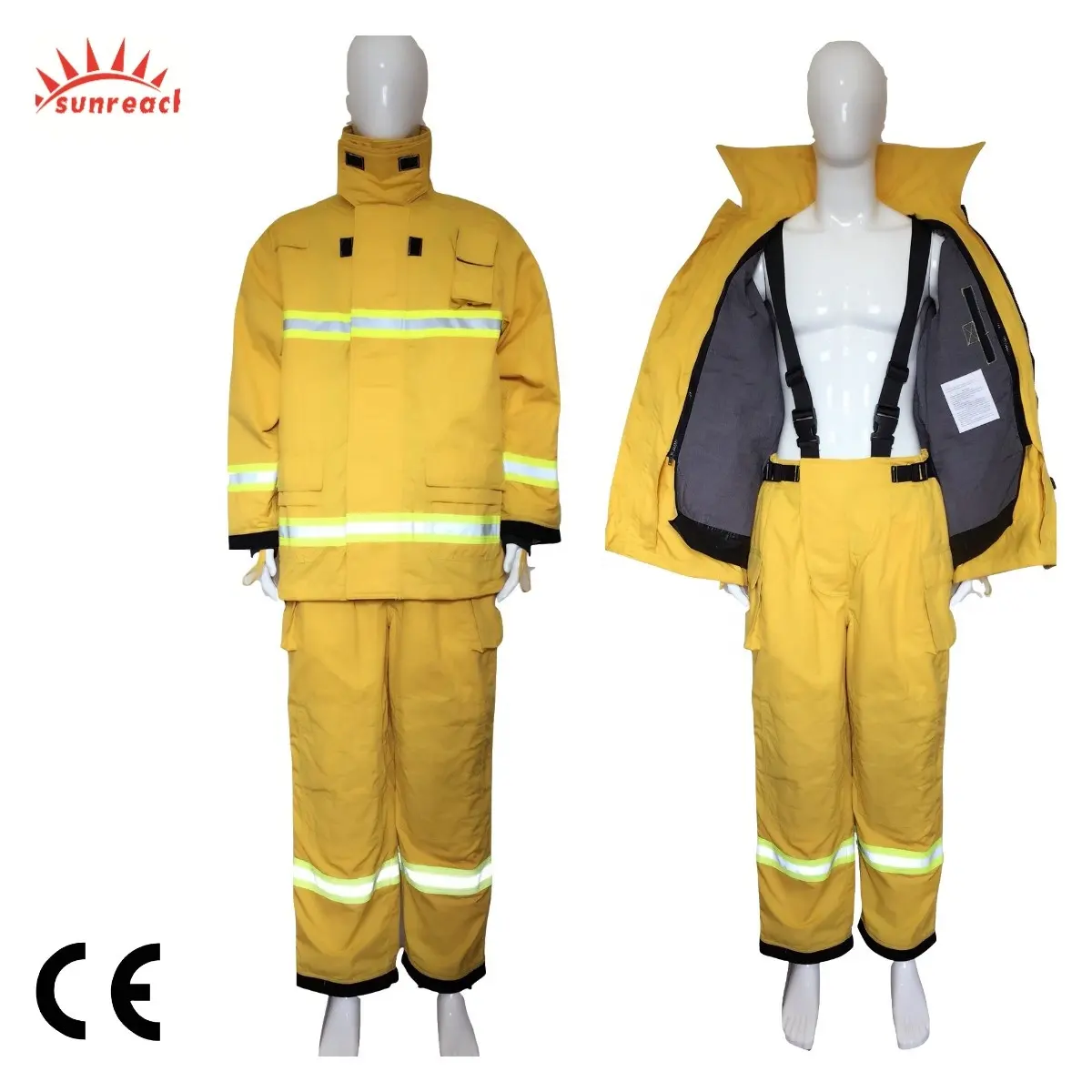 EN 469 CE Certified Nomex Fire Fighting Garment for Fireman