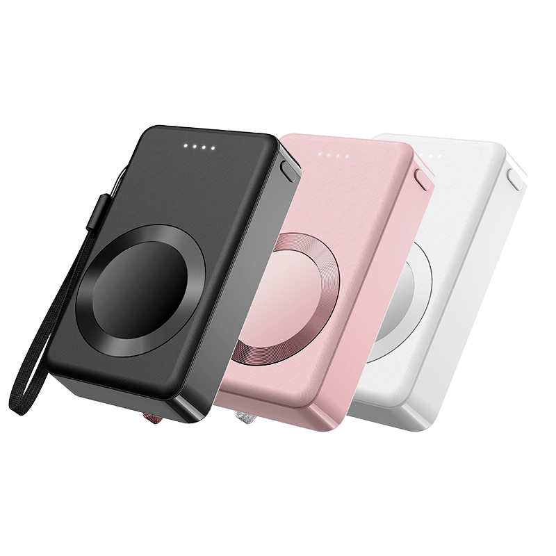 Amazon hot selling mini power bank 4000mAh strong magnetic wireless charger power banks   power station for Aapple watch 1 2 3 4