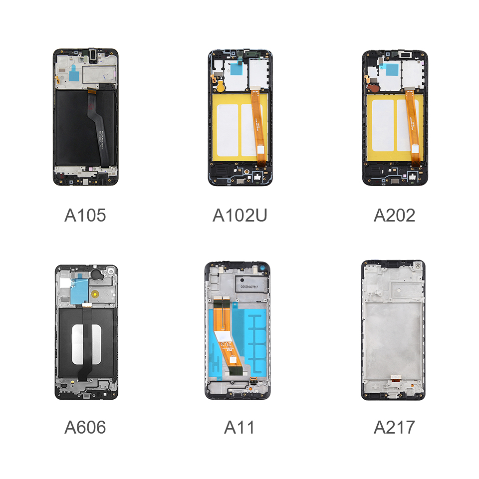 OEM Android ЖК-экран и дигитайзер в сборе, рамка для Samsung A105 A102U A202 A606 A11 A217, сменный экран для телефона