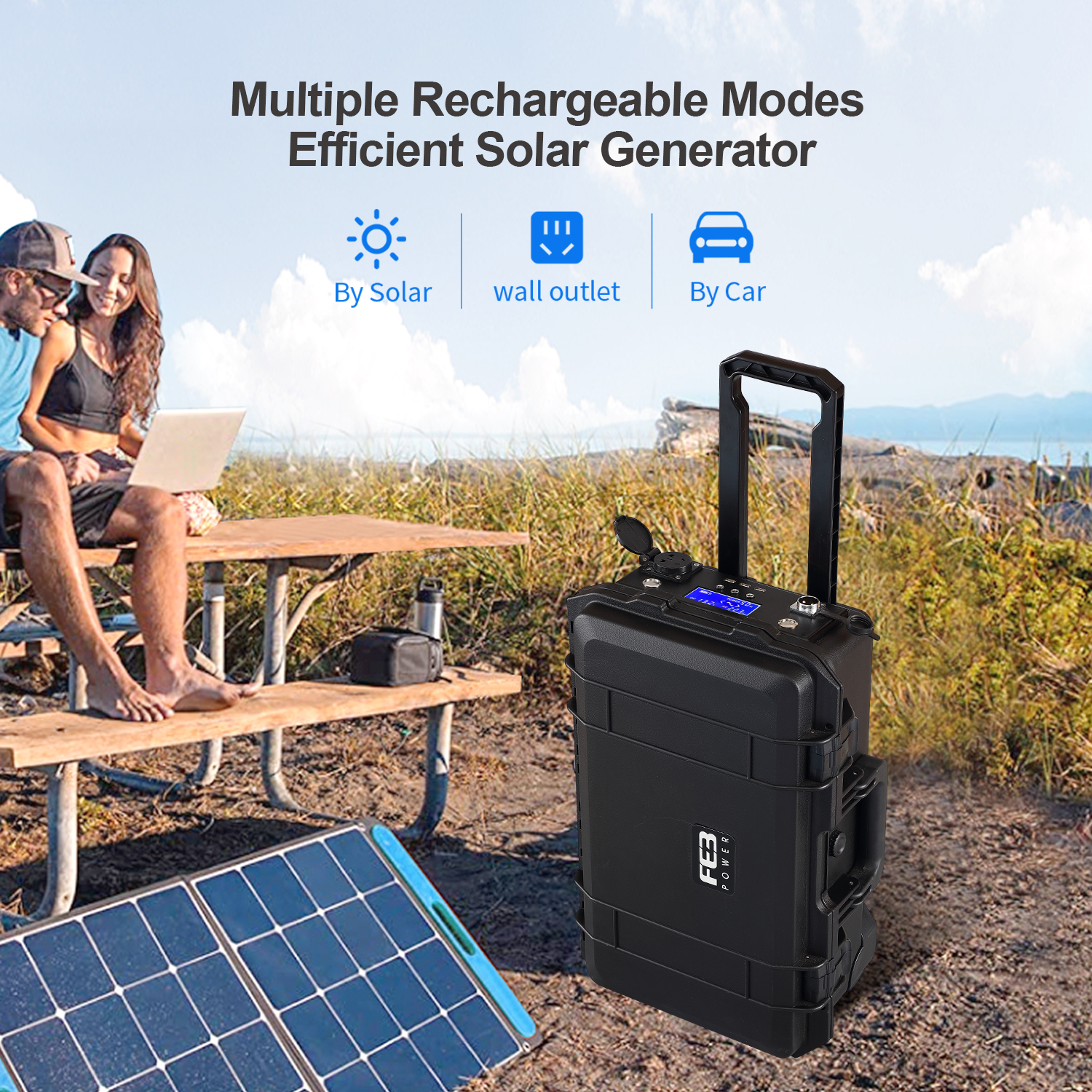 LiFEPO4 24V 100AH литиевая батарея 2000W блок питания станция системы электрический генератор на солнечной батарее