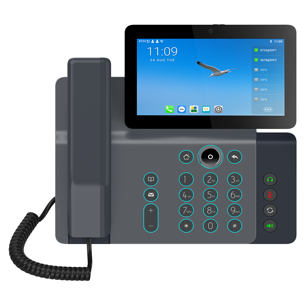 V67 флагманский смарт-телефон 20 SIP линии отель 7-дюймовый Sip Voip ip-телефон протокол Sip Voip Ip видео домофон Ip телефон
