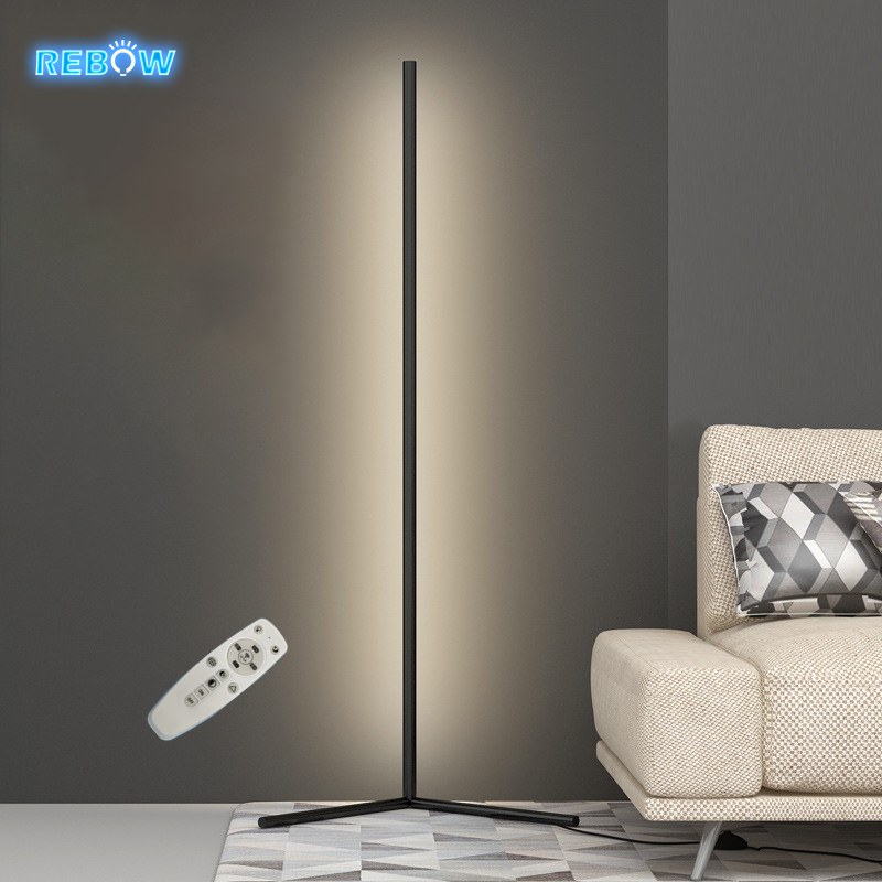 Прямая поставка, оптовая продажа, декоративные стоячие Угловые светодиодные rgb-лампы со штативом для отеля, белого и золотого цвета, напольные лампы для спальни, гостиной