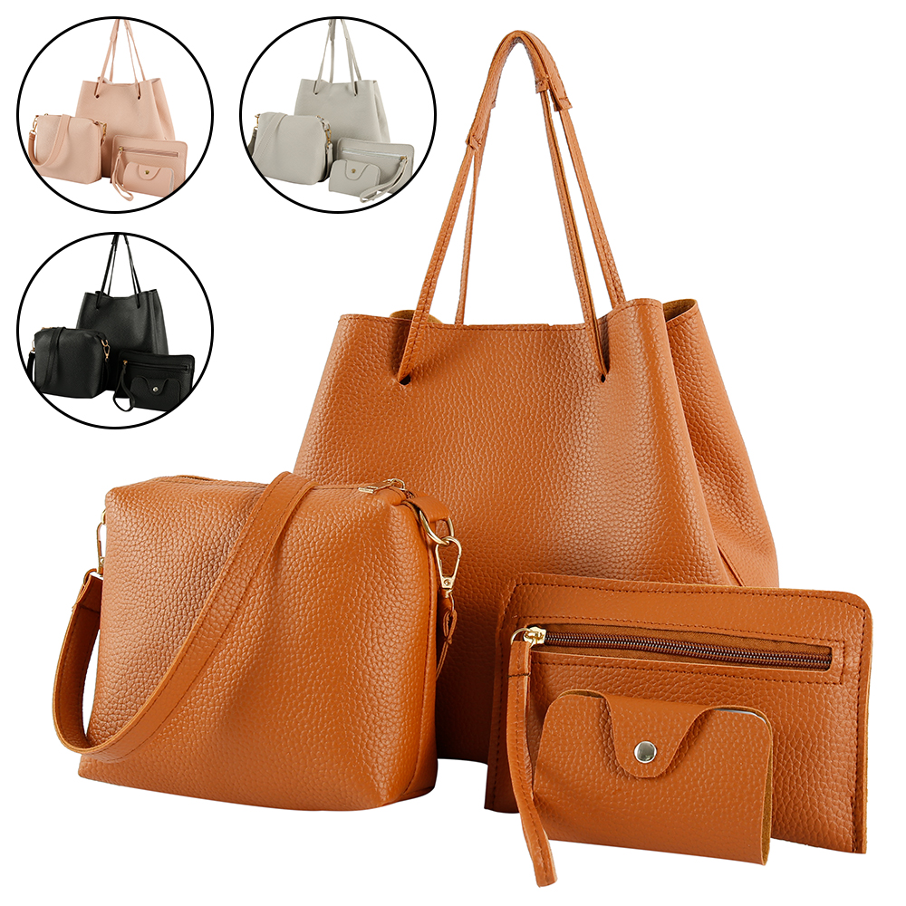 Дешевые однотонные женские сумки, наборы сумок, 4 шт., sac a main chic для женщин main de lux