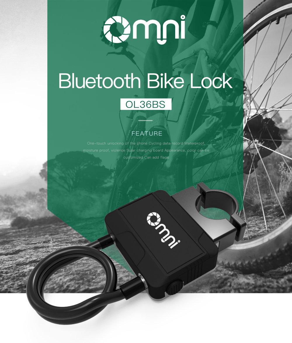Omni Беспроводная солнечная панель, USB зарядка, арендный проект, персональный велосипедный замок цепи, QR-код, сканирование, разблокировка, велосипедный замок