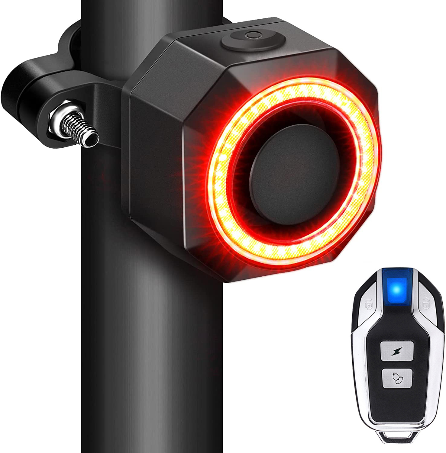 Задние велосипедные фонари с зарядкой через USB, велосипедная лампа, предупреждающий задний фонарь, сигнализация для мотоцикла, Противоугонная сигнализация для велосипеда, светодиодный фонарь для велосипеда