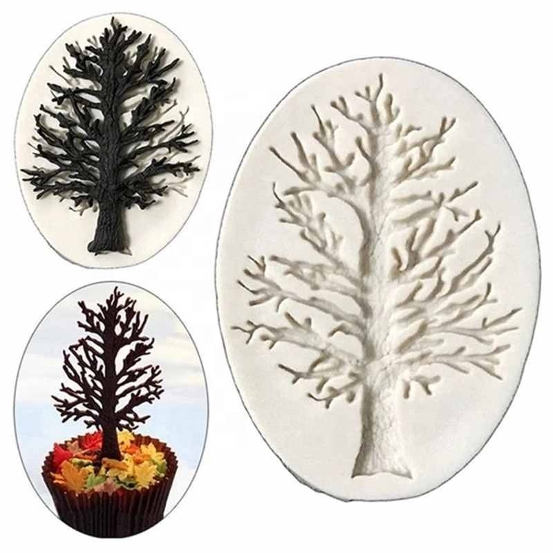 Tree Rose Flower Form Cookie Cutter 3D Silicone Cake Mold Wedding Cake Decoration Molds Wedding Cake Moulds Christmas