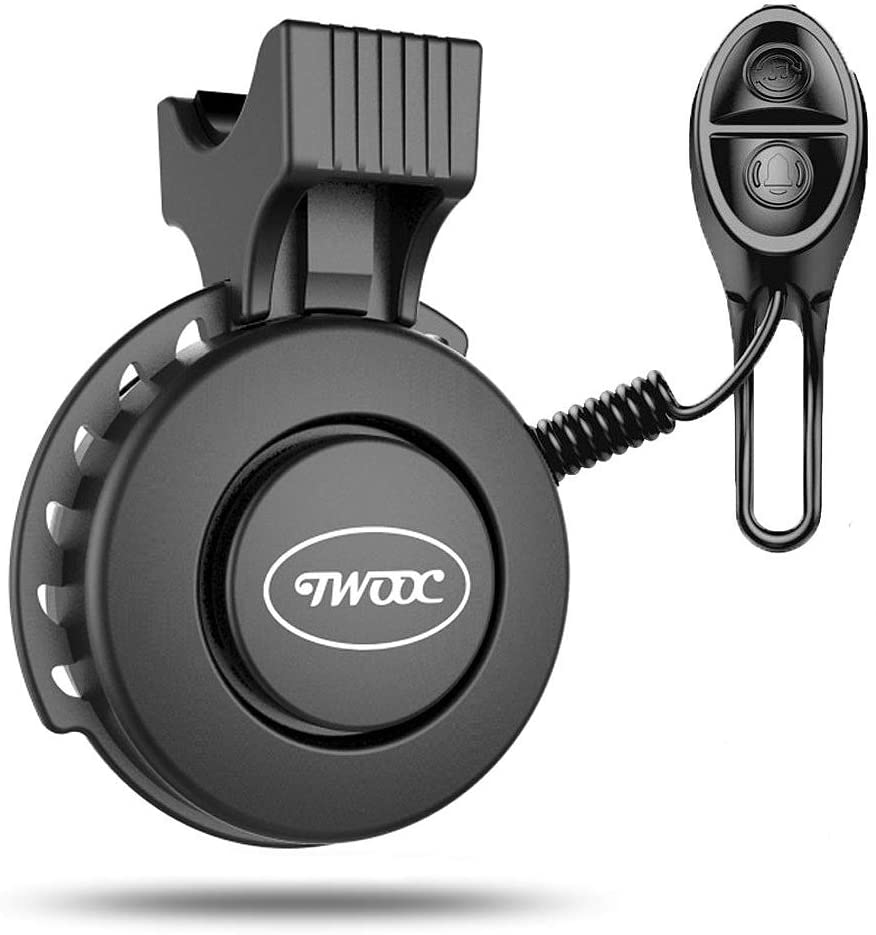 TWOOC Electric Bike Horn Electronic Bicycle Bell 100-120 DB Waterproof 4 Sound Modes with Rechargeable Battery