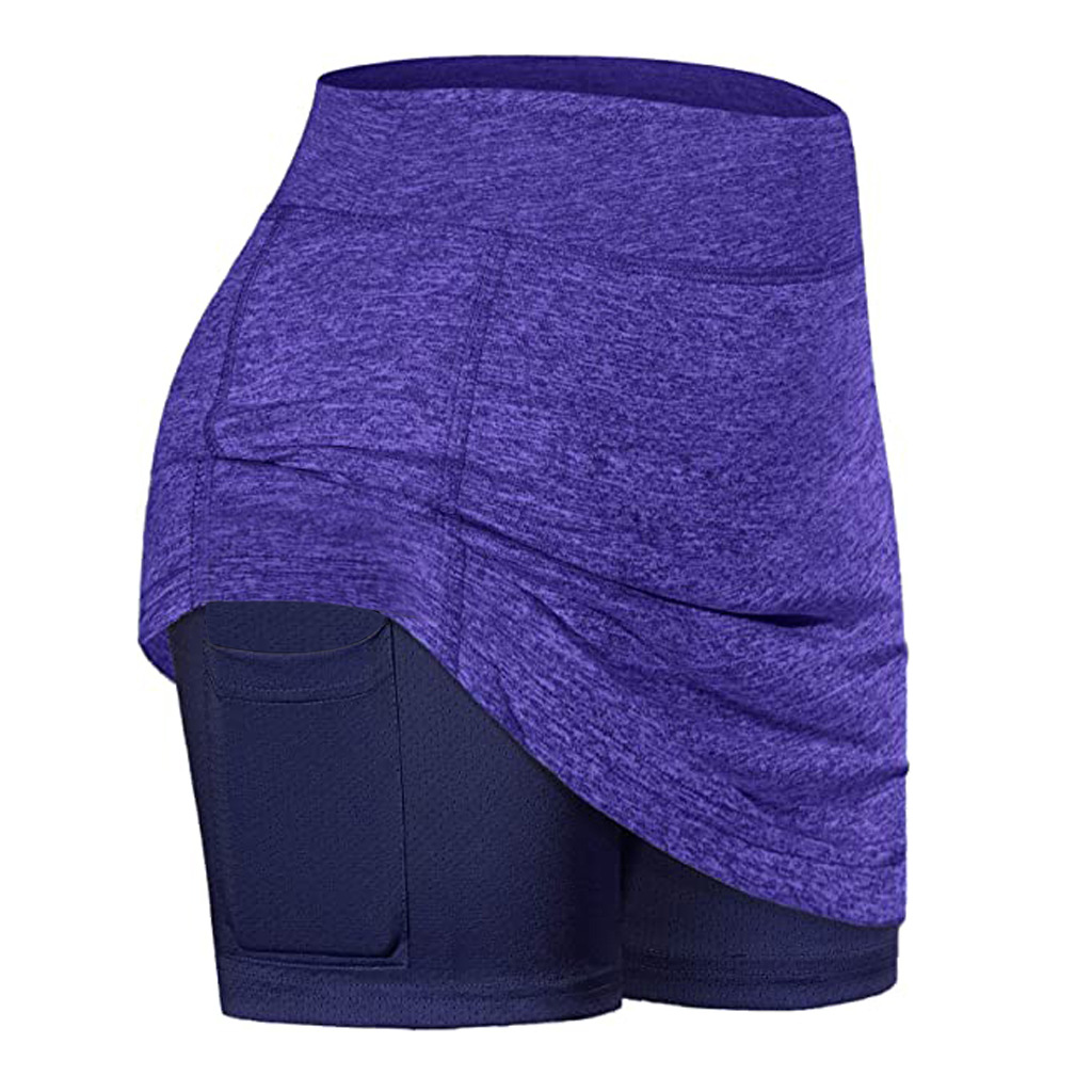 Solid Printed Pleated Activewear Golf High Waist Mini Tennis Skirts With Leggings
