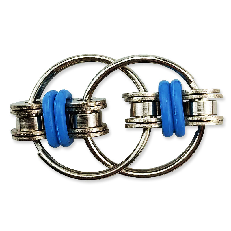 Ring Chain Toy for Anxiety, Autism Fidget Works Flippy Key Chain Fidget Ring Toy Sand Spinner Bike Chain Other toys and ho