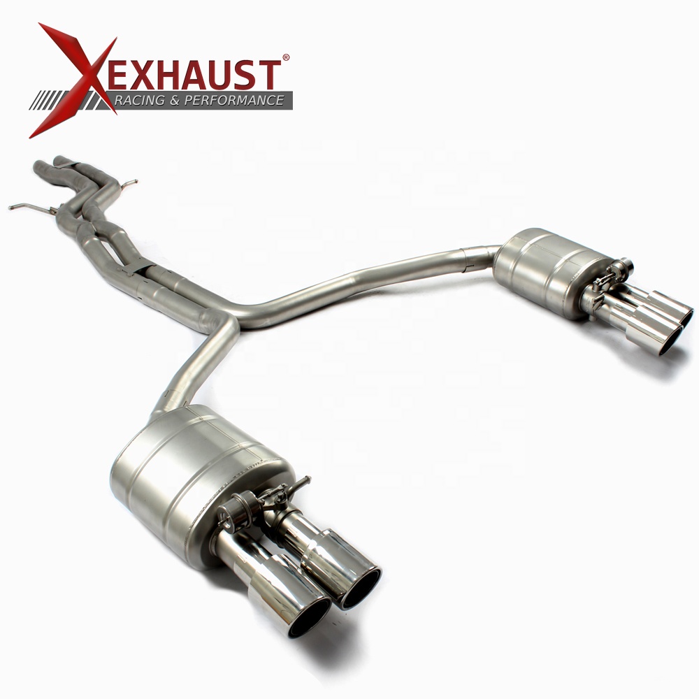 Для Audi A6 A7 2,5 T 2,8 T 3,0 T 2014 SS304 нержавеющая catback выхлопная система дистанционный выхлопной клапан электрический Глушитель выхлопная труба