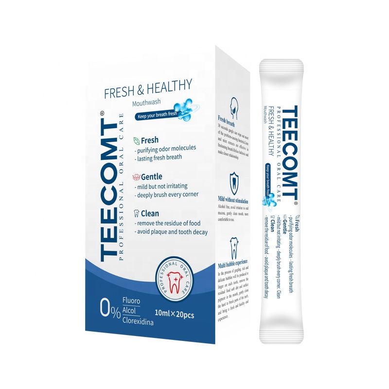 Lidercare Organic Portable mouthwash in sachet for hotel travel oral rinse mouth wash mouthwash