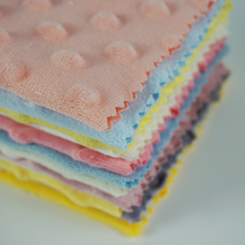 Wholesale Blanket Use Solid Colors Super Soft Minky Dot Fabric Ready to Ship