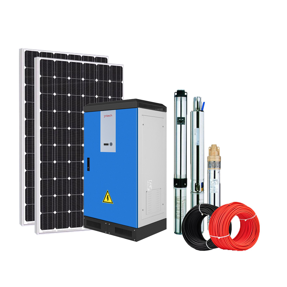 JNTECH высокая эффективность 90KW насос Солнечная скважина мощность водяной насос система для орошения широкий MPPT