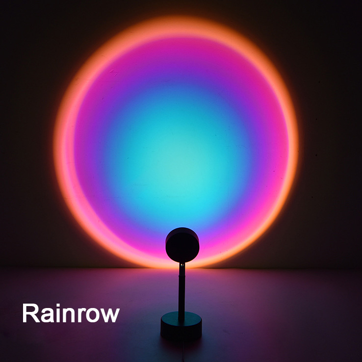 Selling like hot cakes on AmazoLed Night Projection Room wall atmosphere sunset light Rainbow Standing Sunset desk bedside Lamps