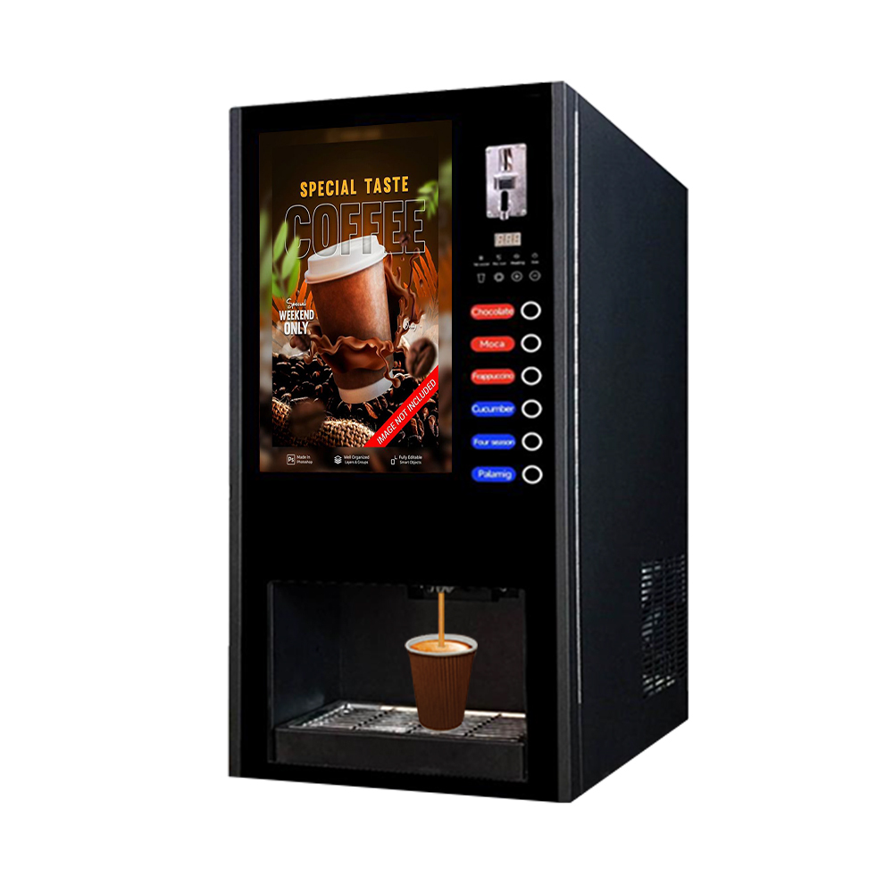Wholesale Electric Fully Automatic Coin Operated Instant Hot Commercial Coffee Vending Machine with Autometic Cup Drop
