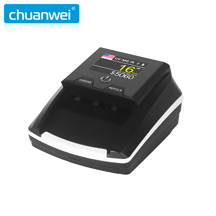 AL-136T TFT Display Auto Currency Recognize Portable Counterfeit Fake Note Bill Banknote Detector Electronic Money Detector