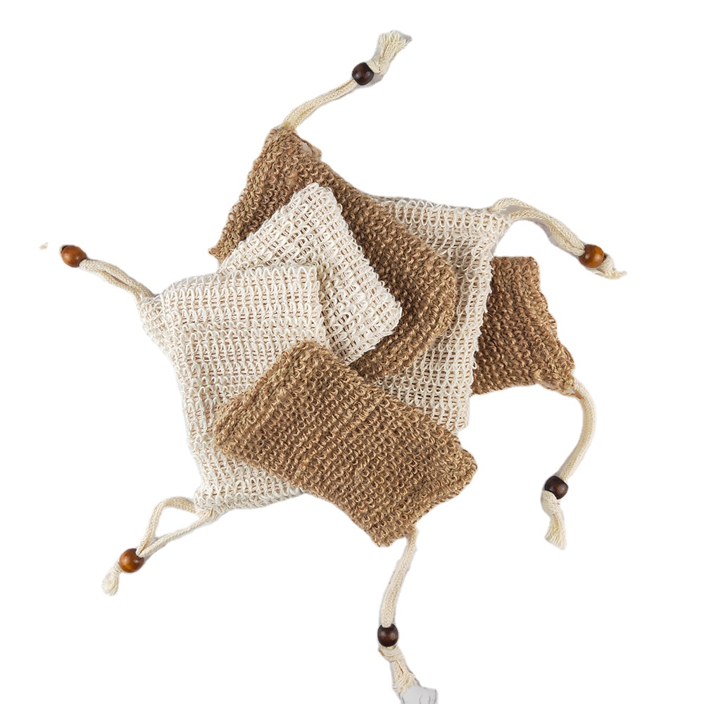 Organic Mesh Ramie Exfoliating Bags Organic Sisal Saver Hemp Soap Bag