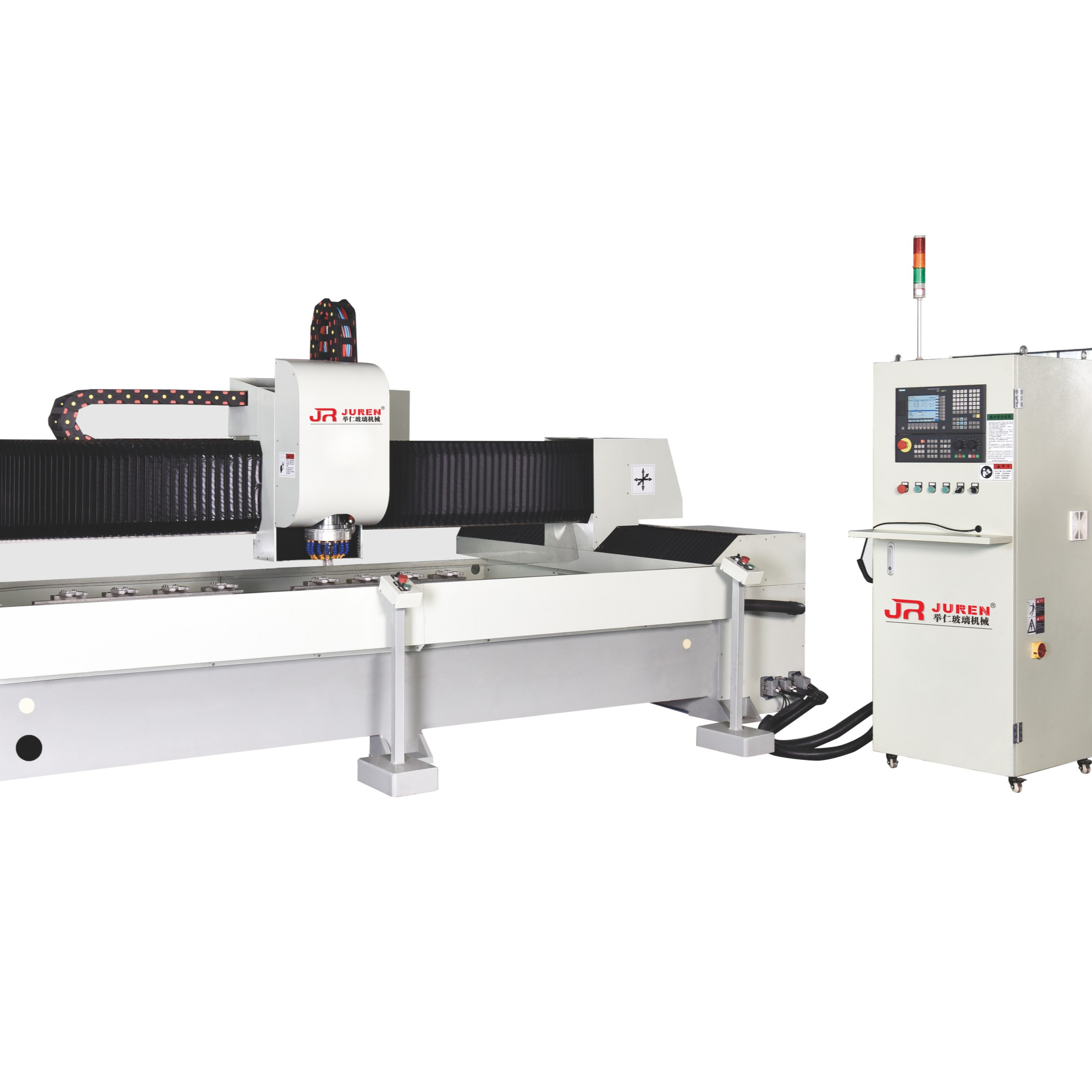 Все в одном трехосевой JR-CNC-1930 специальная форма машины для обработки стекла подходит для автомобильных стекол