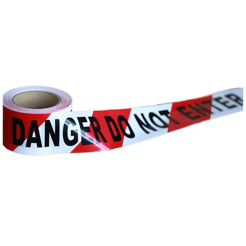 Red And White Non Adhesive PE Barricade Tape