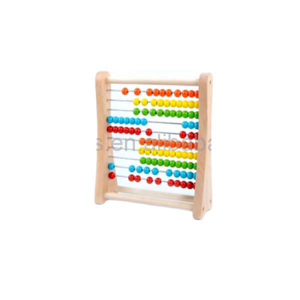 Большие цветные деревянные бусины Abacus, обучающие игрушки для детей, математическая игра
