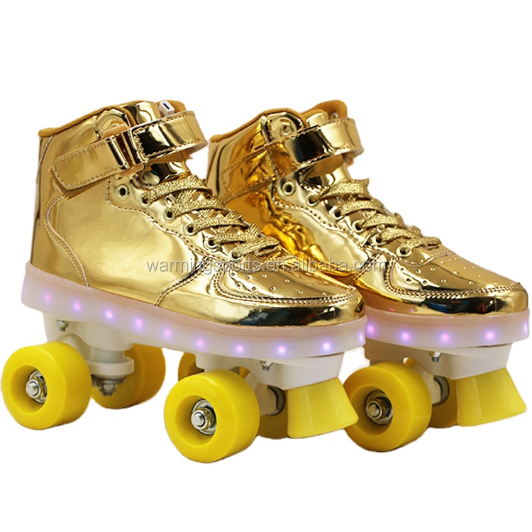 New Style Professional High Quality Adults Flashing LED Roller Skates With Four Wheels