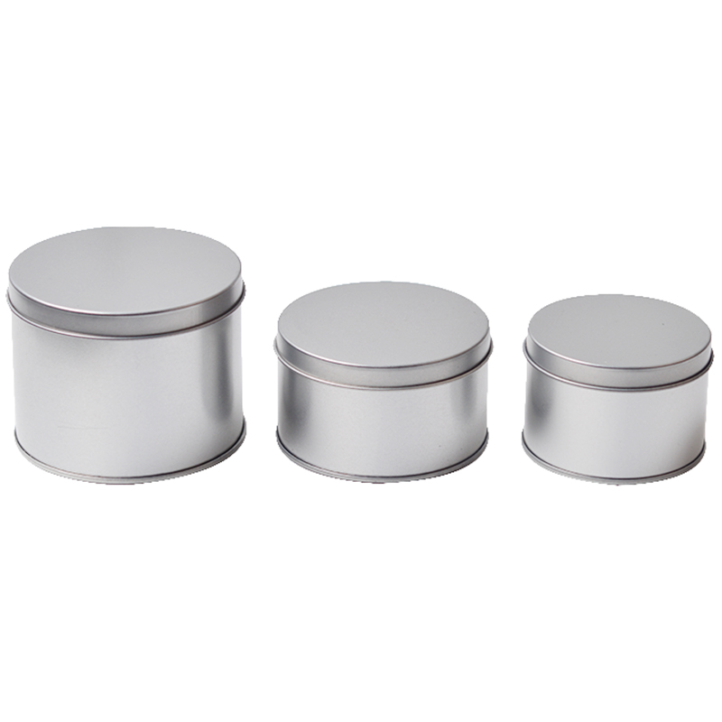 Round Shape Tin Boxes Small Size Colorful Printing Candy Soap Packaging Tinplate Jars