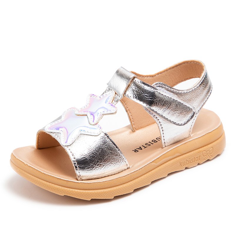 glowing kids shoes fancy girls star bling night lighting child trendy jelly girls sandals princess flat 2021 summer footwear
