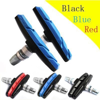 V00020600 1 Pair Mountain Road Bike Brake Pads Silent Bicycle Braking V-Brake Parts Folding Holder Rubber Blocks Clamp Durable