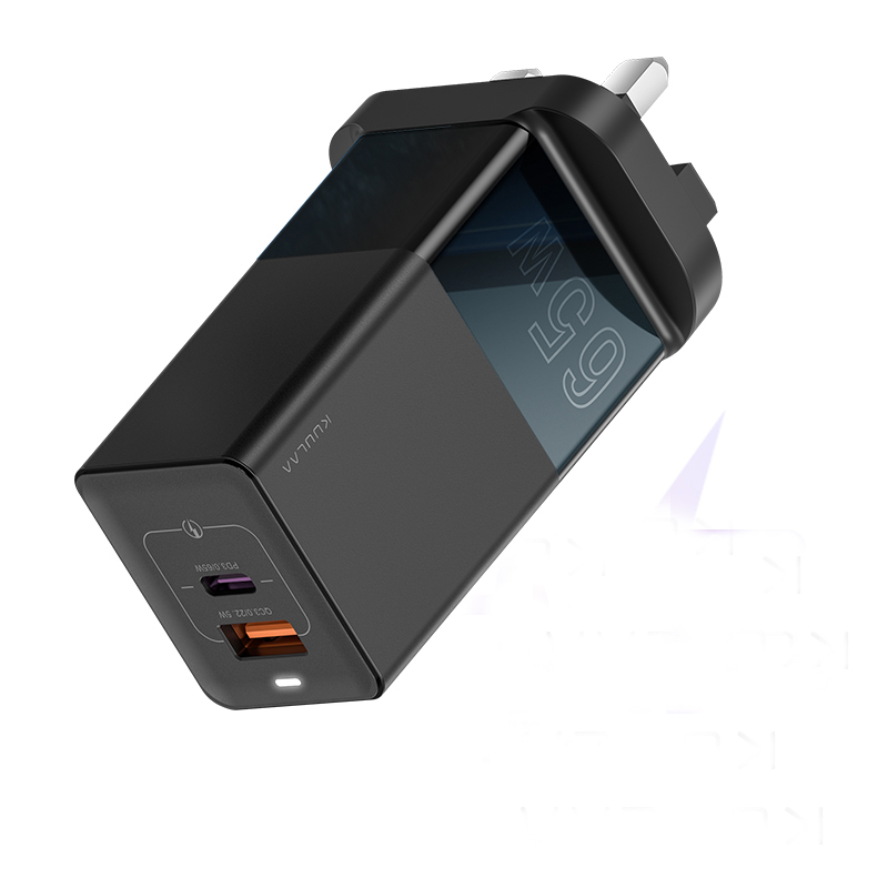 Лучший универсальный 2 порта USBC QC3.0 PD Великобритании стандартный разъем 3-контактный сетевое быстрое 65 Вт Ган мобильного телефона адаптер зарядного устройства с помощью портов типа C и USB C