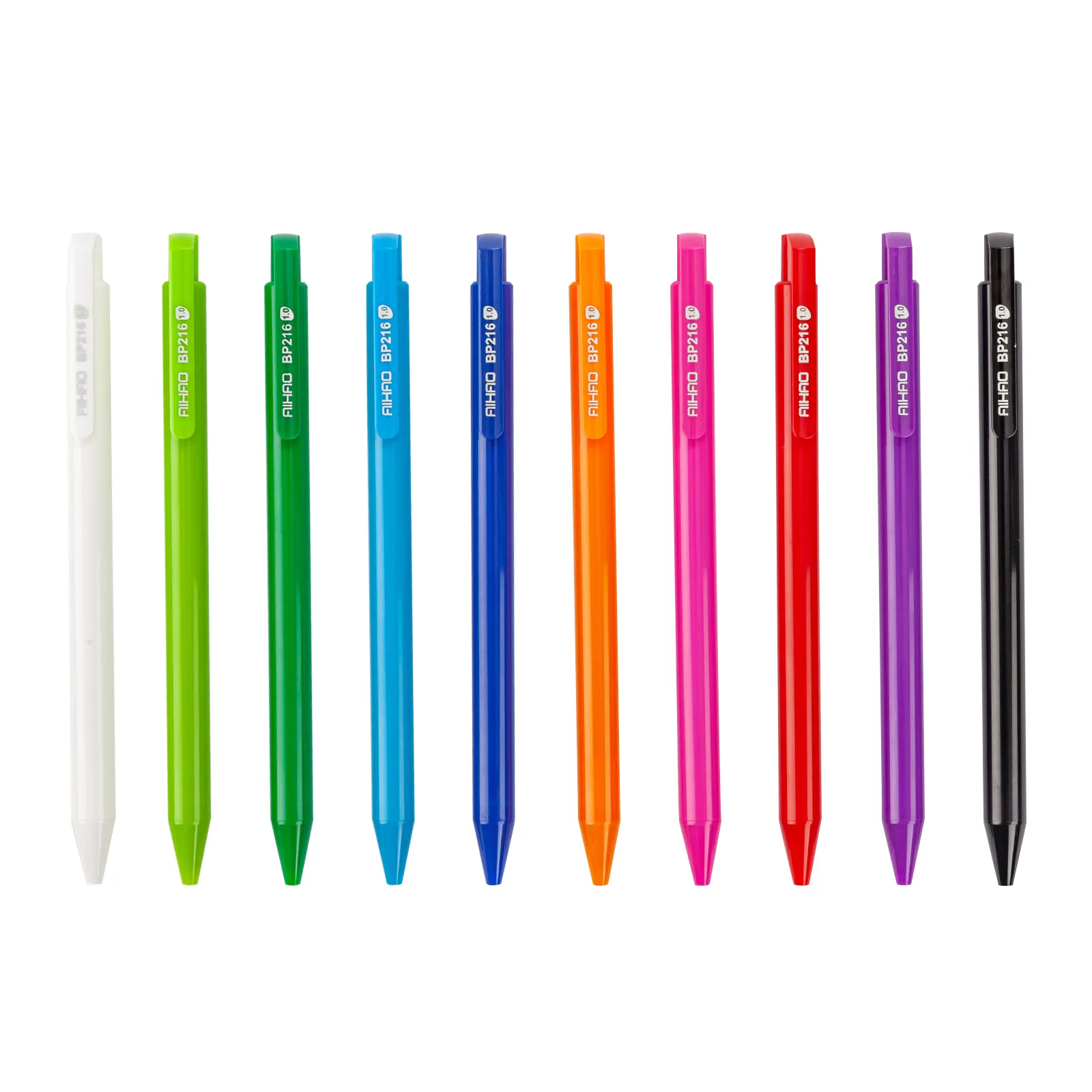 Advertising Fancy Plastic Import Cheap Click Ten Multi Color Ballpoint Pen Custom Logo Ballpoint Promotional Ball Point Pen