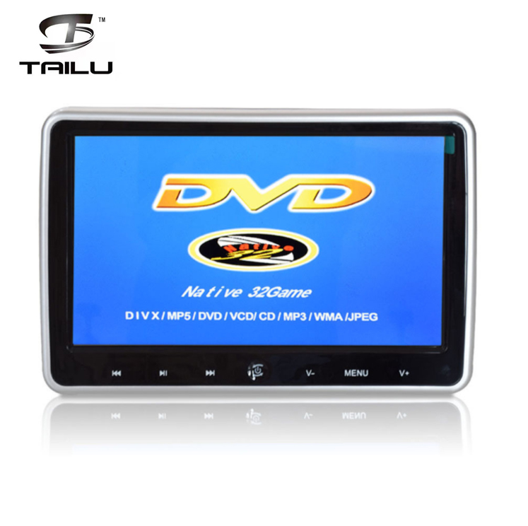 Прямая продажа, 10,1 подключаемый DVD-монитор для автомобиля, DVD-монитор для подголовника 10,1 дюйма, DVD-монитор для автомобиля