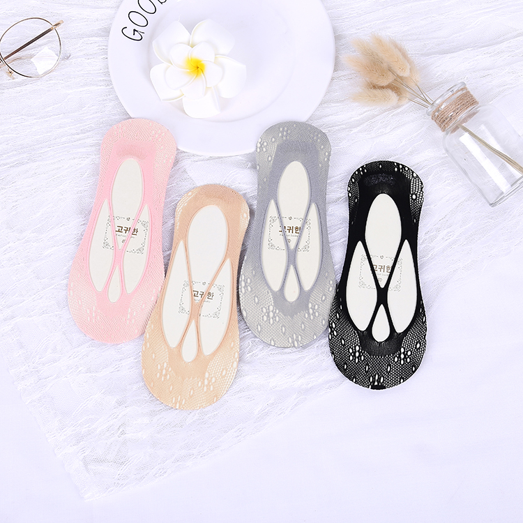 No Show Socks Women Nylon Ultra Low Cut Invisible Hidden Socks for Flats Non-Slip Thin Liner Socks