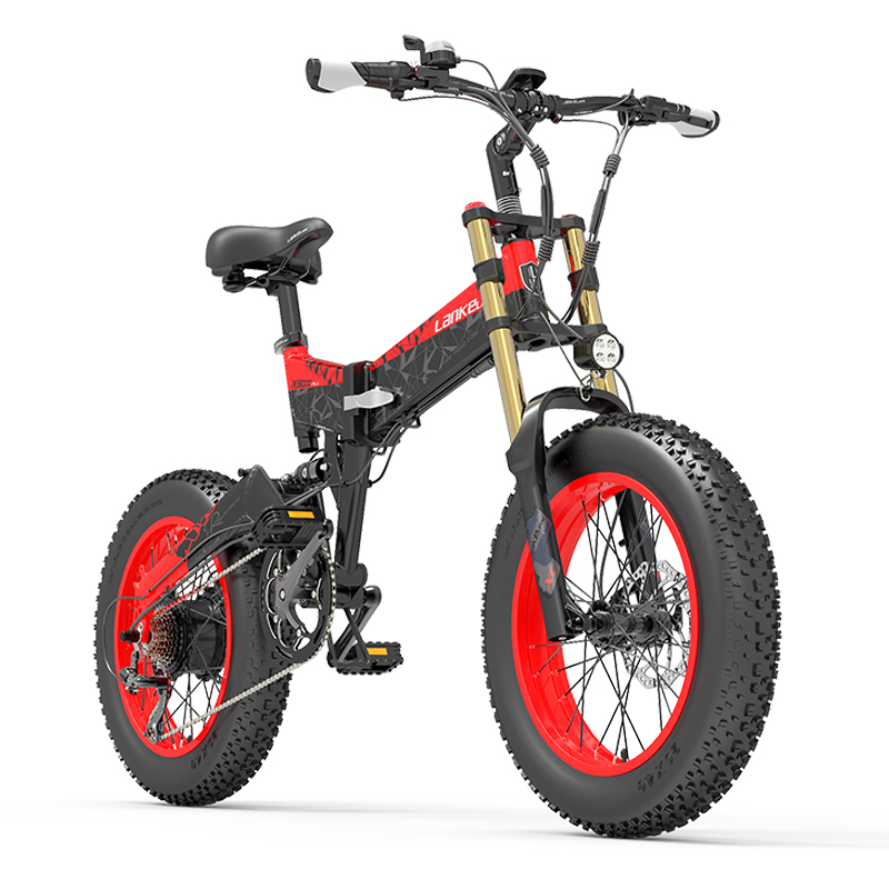 Lankeleisi x3000 plus up, складной электровелосипед 1000 Вт, 20 дюймов, толстая шина, электровелосипед с полной подвеской для взрослых