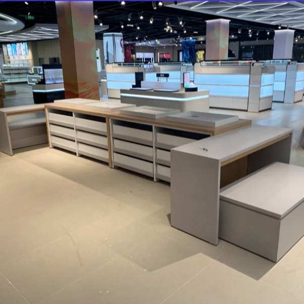 Best Quality Phone Accessories Shop Design Cellphone Repair Glass Shelves Display Kiosk Showcase For Retail Store