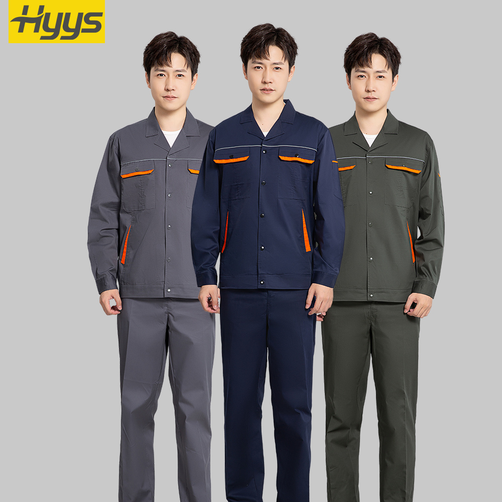 CVC Summer Long Sleeve Work Wear Industry Work Scrubs Uniforms for men Construction Work Clothes Custom Logo Factory Direct