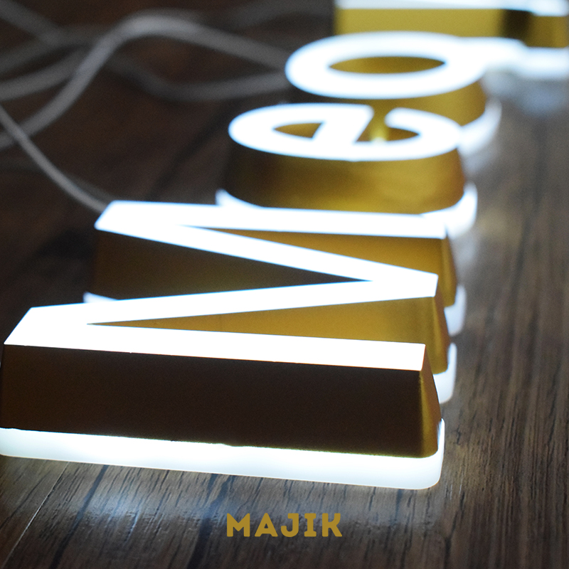 OEM ODM Acrylic Mini Luminous Words LED Resin Word Billboard Door Signboard Customization 3D сделанный на заказ светодиодный светящийся знак